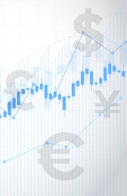 graphique_devises_b_sharpe graphique avec icônes de l'euro, du dollars, du pounds et du renminbi