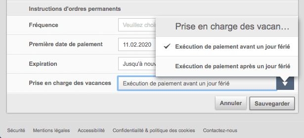 ebanking Banque du Léman - instructions spécifiques de l'ordre permanent ebanking Banque du Léman - instructions spécifiques de l'ordre permanent