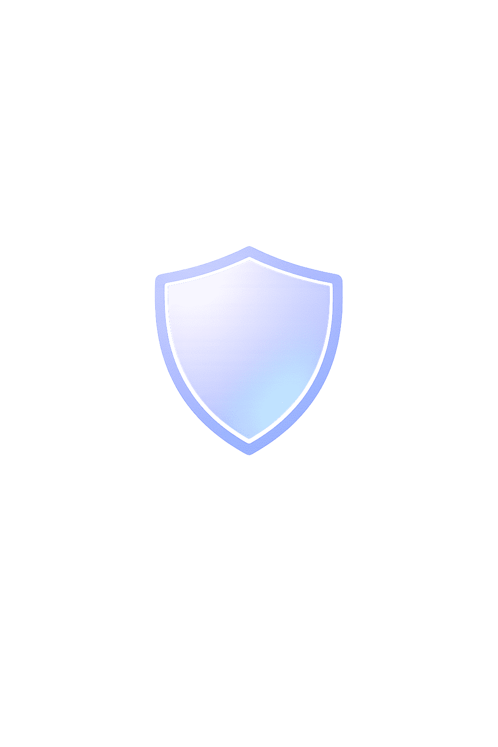 Icône de bouclier bleu dégradé symbolisant la sécurité et la protection des transactions de change