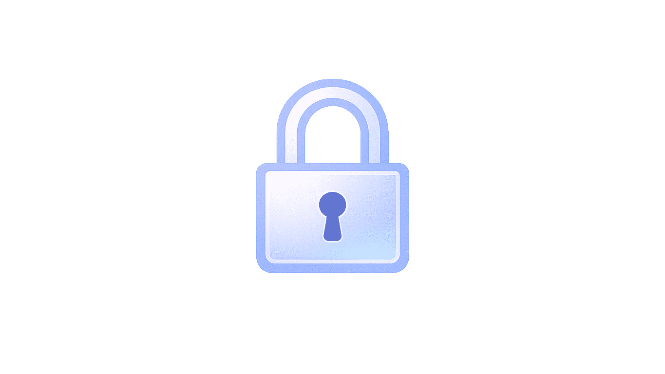 Cadenas bleu fermé avec trou de serrure, symbole de sécurité et de protection