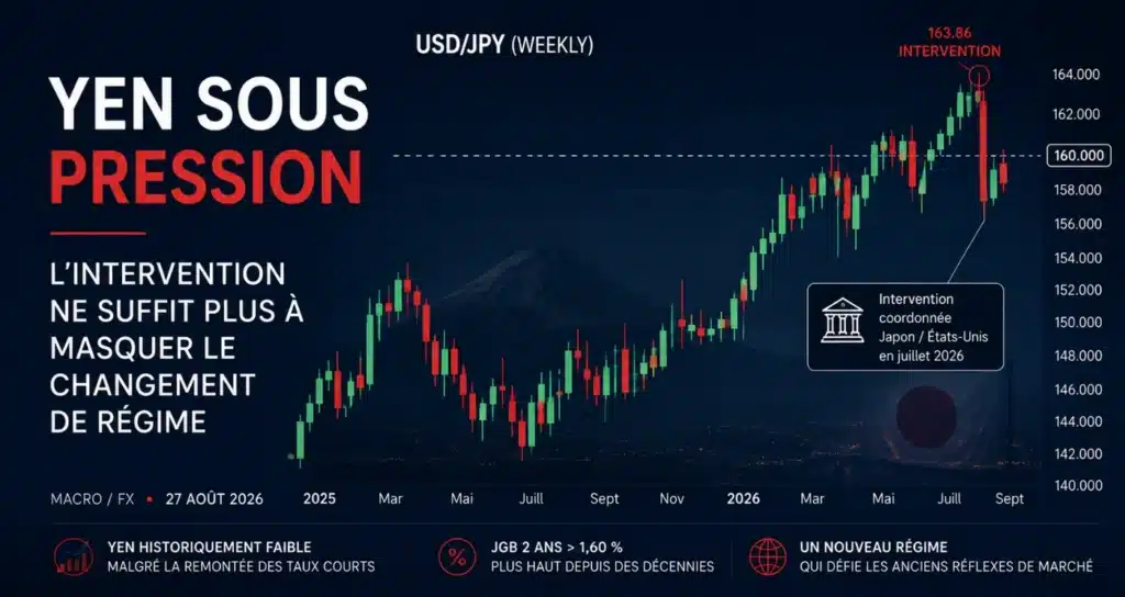 Yen sous pression face au dollar : évolution de l’USD/JPY et intervention Japon–États-Unis